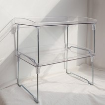 케이트가든 투명선반 접이식 아크릴 진열대, 2개 1세트