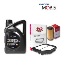 셀토스 SP2 1.6 터보 가솔린 엔진오일세트, 세븐골드5W30 C2C3 4L, 에어필터(보쉬)+ 오일필터(보쉬)