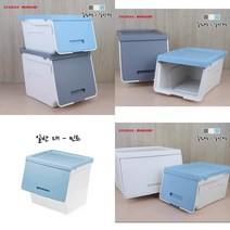 슬라이딩 리빙박스 아기옷정리함 플라스틱리빙박스 슬라이딩리빙박스, 일반 대 - 그레이