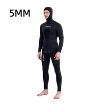 서핑 수트 다이빙 카고 망 5mm 잠수복 위장 2 개 세트 클로로프렌 겨울 다이버 슈트가있는 스피어 낚시 따뜻한 낚시 카모 서퍼, 2-m 55-65kg