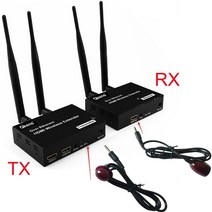 무선 영상 송수신기 hdmi 카메라 유튜버장비 200 1080 화면 공유 비디오 송신기, EU 플러그가 있는 1개의 rx, 1개