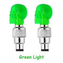 스컬 자전거 라이트 자전거 밸브 라이트 모션 활성화 LED 라이트 안전 사이클링 램프 휠 타이어 밸브, 04 Green - Green light