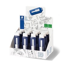 STAEDTLER 525 PS1 지우개 슬라이딩 케이스 포함 PVC 프탈레이트 및 라텍스 프리 박스 1개 화이트/블루