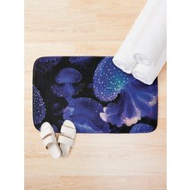 트램펄린 매트 점핑 방방 트램폴린 Blacklight 해파리 목욕 매트 바닥 발 욕실, 02 80x49cm(31.5x20in)