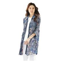 [우노핏]청배색시폰롱재킷