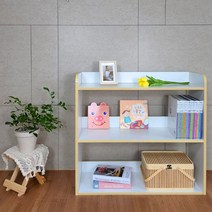 심플룸 낮은 책장 전면 3단 원목 미니 DIY 800, 2단 책장