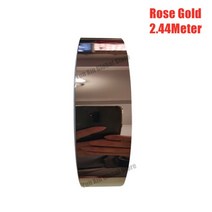 붙이는 벽거울 라인 배경가벼운 부착식 아동 인테리어 노프레임 전신거울 특이한 거울, 로즈 골드, 폭2.5cm 폭244cm