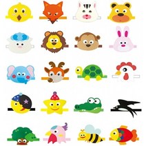 청양토이 동물 머리띠 B세트 역할놀이 20종 (택1종), 물고기