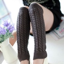 지뢰계 레그워머 양산형 니트 니삭스 발토시 발목토시, one size, 42cm dark grey