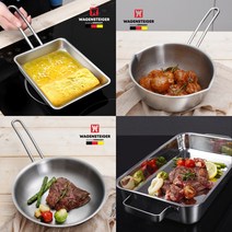 스텐 후라이팬 계란말이 미니 사각 캠핑 브런치 이유식 스테이크 인덕션 후라이팬, 사각와이드팬