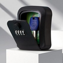 벽걸이 형 키 비바람에 견디는 번호 조합 키 보관 잠금 상자 실내 및 실외 암호 키 상자 키 잠금 상자 휴대용 비밀 사무실 스마트 소형 미니 가정 현금보관 작은 업소 보관, 검은색