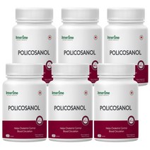 캐나다 이너타임 쿠바산 폴리코사놀 40mg 120캡슐, 120정, 6개