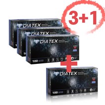 [ DIATEX ] 다이아텍스 블랙니트릴장갑 3+1 (총 400장), DT(S) 3+1