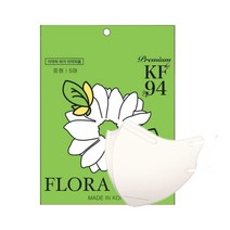 플로라 KF94 새부리형 중형 컬러 마스크 100매, 20개, 아이보리, 5매입