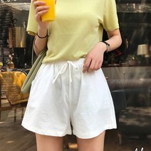 [바보사랑] 여자 시원한 린넨 반바지 데일리 8컬러 밴딩 숏 팬츠