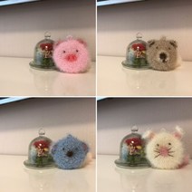 [땡글메이드] 동물수세미 4종 집들이수세미 예쁜수세미 손뜨개수세미 핸드메이드수세미, 동물수세미4종