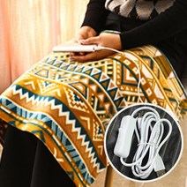 국산 USB 무릎담요 온열매트, 브라운+골드