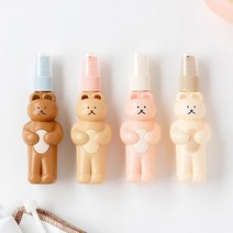 도낫도낫 베어 트래블 공병 세트 보틀 디스펜서 펌프 스프레이 곰, 피치