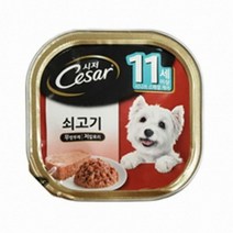 V 노견 강아지 시저 소고기 간식 통조림 2P 애견 골든리트리버 싱글족