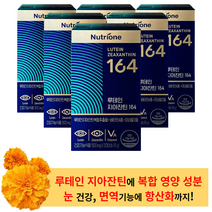 뉴트리원 루테인 지아잔틴 164 30캡슐 (6박스) - 눈사랑 눈건강 시력보호 눈영양 루테인 지아잔틴 마리꽃 마리골드 황반개선 황반색소 눈통증 눈시림 눈물 비타민 안구영양제