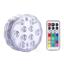 어항 수초 수족관 수조 조명 10leds rgb 잠수정 빛 수중 led 야간 수영장 빛 야외 꽃병 물고기 탱크 연못 디스코 웨딩 파티, 1 컨트롤러 1 램프, RGB 색상
