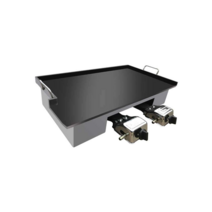 포장마차 철판 볶음 순대 닭갈비 떡볶이 그릴 팬 불판, 50x40x15x0.6cm배출구