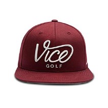Vice Golf 바이스 골프 스탠다드 크루 캡 마룬/멀티컬러/화이트 볼캡 모자, 마룬