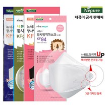 [네퓨어] KF94 끈조절 마스크 25매 30매 황사 미세먼지 마스크, 5개입, 화이트, 6개