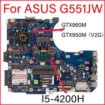 ASUS ROG G551JW 노트북 마더 보드 I5-4200H GTX960M (V2G) 용 Akemy 90NB08B0-R00060 메인, 한개옵션0