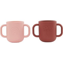 북유럽 OYOY 오이오이 양손잡이 아동컵 2세트 양치 물 마시기 연습, 산호  육두구