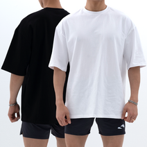 터틀백 짐웨어오버핏 헬스티셔츠 무지 운동반팔 스판 박스티 운동복 어깨넓어보이는 반팔