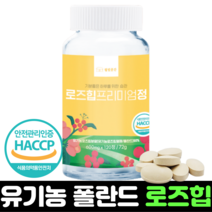 로즈힙 퓨레 추출 분말 정 120정 4개월분 식약처 인증 로즈힙퓨레 폴란드산 유기농 엘라스틴