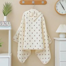 블랙체리 아동용 4겹순면 후드 비치가운, 무지개, 1개