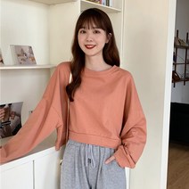 타니즈 데온 파스텔 크롭 맨투맨 티셔츠