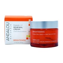 Andalou Naturals 브라이트닝 프로바이오틱 C 피부 보습 크림 50 g, 50g x 1개