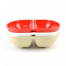 멜라민 짬짜면기 1P (24.7cm) 반반그릇 짬뽕 짜장면 2구 면기 나눔그릇 트윈 중화요리 중식당 업소용그릇 짬짜면그릇, 1. 흰색