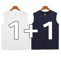 꽃중년 남자나시티 얇은 아이스 기본 민소매 빅사이즈 원플러스원
