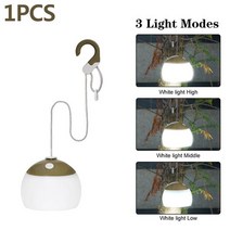 캠핑용 배터리 다이팩토리파워뱅크 에코플로우파워뱅크 휴대용 캠핑 랜턴 IPX4 방수 충전식 매달려 LED 조, 02 Army Green