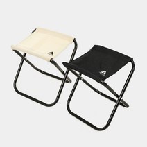 캠퍼필드 미니멀 폴딩 체어 캠핑 낚시의자 1+1 경량 캠핑용 휴대용 감성 폴딩 BBQ, 베이지1+블랙1