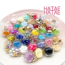하태하태 컬러 유리볼 94색 16-18mm 스팽글볼 스톤볼, 15.별(화이트)