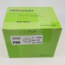 태양연마 종이 5인치 무홀(벨크로)/ 1박스(100장), 400번, 1개