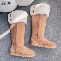 Z3JC 여성 스키 부츠 뉴 하이탑 털부츠