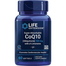 Life Extension CoQ10 유비퀴논 비GMO 60캡슐 코큐텐 코엔자임 코엔자임