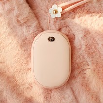 휴대용 USB 충전식 전기 손난로 핫팩 보조배터리 10000mAh 등산 낚시 캠핑용, 아이리스 손난로 보조배터리 (핑크+충전기)