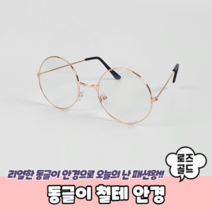 보드미 해리포터안경 동글이 철테 안경 로즈골드