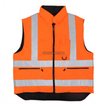 빅사이즈 겨울 안전조끼 작업조끼 반사띠 방한복 오렌지COLOR, 1개