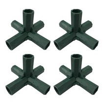 비닐하우스 파이프 4pcs 16mm 농업 도구 식물 말뚝 3 4 5 가지 방법 조인트는 코너 커넥터를 지원합니다 정원 프레임 워크 펜싱 온실 잔디, 5가지 방법