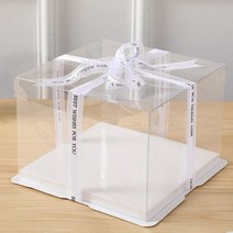 선물 투명 상자 박스 포장 케이스 고급리본 제공, 30*30*25, 2개
