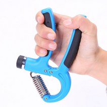 헤머컬 자형 스프링 그립 강도 전문 손목 근육 팔 손가락 재활 운동 피트니스 휴대용, 푸른