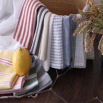 불로홈 린넨 키친 크로스 행주, 9.프리미엄 스트라이프 화이트(블루)